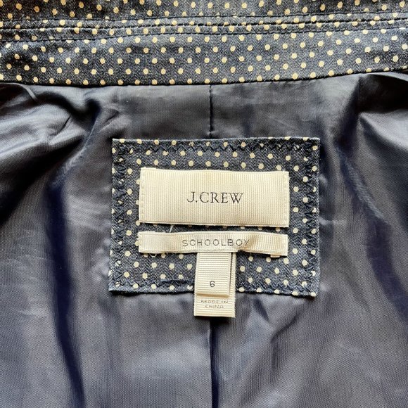 Navy Polka Dot Schoolboy Blazer | J Crew - Picture 7 of 8